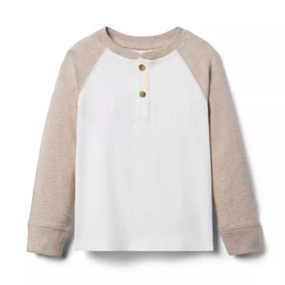 Janie and Jack Raglan Sleeve Henley Tee size 3T